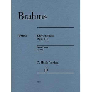 Johannes Brahms Klavierstücke op. 118 piano no. 1-6 piano (HN 1215): Instrumentation: Piano solo Johannes Brahms Klavierstücke op. 118 piano no. 1-6 piano (HN 1215): Instrumentation: Piano solo