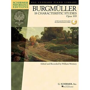Various Schirmer Perf Eds Burgmuller 18 Characteristic Studies Op.109 Pf (Book/Online Audio) (Hal Leonard Piano Library) (Includes Online Access Code): Edited and Recorded by William Westney Various Schirmer Perf Eds Burgmuller 18 Characteristic Studies Op.109 Pf (Book/Online Audio) (Hal Leonard Piano Library) (Includes Online Access Code): Edited and Recorded by William Westney