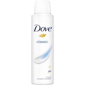 Dove Classic Fresh Women's Antiperspirant Deodorant Body Spray for 48 hour sweat and odour protection with ¼ moisturising cream 150 ml, Pack of 6 Dove Classic Fresh Women's Antiperspirant Deodorant Body Spray for 48 hour sweat and odour protection with ¼ moisturising cream 150 ml, Pack of 6