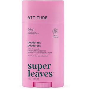 ATTITUDE Aluminum Free Deodorant, Natural Origin Ingredients, EWG Verified, Odor Control With Baking Soda, Twist & Glide, Dermatologically Tested, Vegan, Coconut & Wild Berries, 75 g ATTITUDE Aluminum Free Deodorant, Natural Origin Ingredients, EWG Verified, Odor Control With Baking Soda, Twist & Glide, Dermatologically Tested, Vegan, Coconut & Wild Berries, 75 g