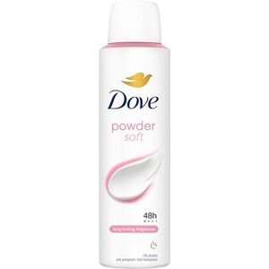 Dove Powder Soft Women's Antiperspirant Deodorant Body Spray for 48 hour sweat and odour protection with ¼ moisturising cream 150 ml, Pack of 6 Dove Powder Soft Women's Antiperspirant Deodorant Body Spray for 48 hour sweat and odour protection with ¼ moisturising cream 150 ml, Pack of 6