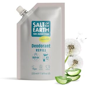 Salt Of the Earth Natural Deodorant Roll On Refill Pouch, x3 Uses Unscented Vegan, Long Lasting Protection, Leaping Bunny Approved, Made in the UK 225ml Salt Of the Earth Natural Deodorant Roll On Refill Pouch, x3 Uses Unscented Vegan, Long Lasting Protection, Leaping Bunny Approved, Made in the UK 225ml