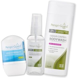 Perspi-Guard 3-Step Anti Sweat Bundle, Neroli Scented Body Wash 200ml, 48-hour Roll On Deodorant & Antiperspirant, Strong Antiperspirant Spray 50ml Perspi-Guard 3-Step Anti Sweat Bundle, Neroli Scented Body Wash 200ml, 48-hour Roll On Deodorant & Antiperspirant, Strong Antiperspirant Spray 50ml