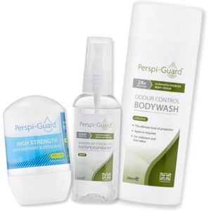 Perspi-Guard 3-Step Treatment Pack, Odour Control Body Wash, Max Strength Antiperspirant Spray and Strong Roll On Deodorant for Men and Women, 3-Pack Perspi-Guard 3-Step Treatment Pack, Odour Control Body Wash, Max Strength Antiperspirant Spray and Strong Roll On Deodorant for Men and Women, 3-Pack
