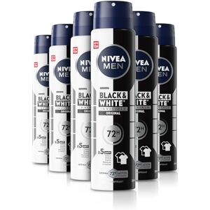 NIVEA MEN - Invisible Black & White Original - Pack 6 - 250 ml - Antiperspirant Deodorant Spray NIVEA MEN - Invisible Black & White Original - Pack 6 - 250 ml - Antiperspirant Deodorant Spray