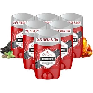 Old Spice Night Power Antiperspirant Mens Deodorant Stick, Roll On Deodorant for Men, Anti Perspirant Value Pack, 6 x 50ml Old Spice Night Power Antiperspirant Mens Deodorant Stick, Roll On Deodorant for Men, Anti Perspirant Value Pack, 6 x 50ml