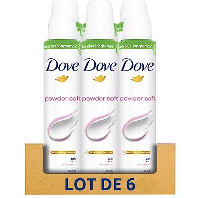Dove Deodorant for Women Powder Soft Antiperspirant Spray Nourishes the Armpits in Everyday Life 48 Hours Protection (6 x 200ml) Dove Deodorant for Women Powder Soft Antiperspirant Spray Nourishes the Armpits in Everyday Life 48 Hours Protection (6 x 200ml)