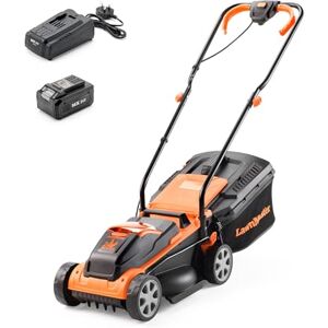 LawnMaster MX 24V 32cm Cordless Lawn Mower with 4.0Ah Battery and Fast Charger. With cut height adjust, rear roller and edging combs. For small lawns up to 150m2. Supplied with spare 32cm blade. LawnMaster MX 24V 32cm Cordless Lawn Mower with 4.0Ah Battery and Fast Charger. With cut height adjust, rear roller and edging combs. For small lawns up to 150m2. Supplied with spare 32cm blade.