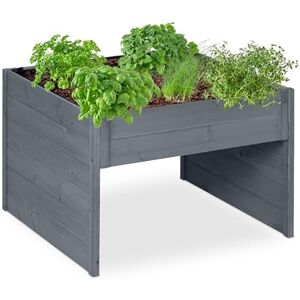 Relaxdays Robot Lawnmower Garage, Wood, HxWxD 52.5 x 79 x 74 cm, Planter Box, Mower Shelter, Garden Storage, Grey Relaxdays Robot Lawnmower Garage, Wood, HxWxD 52.5 x 79 x 74 cm, Planter Box, Mower Shelter, Garden Storage, Grey