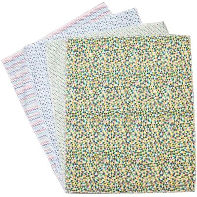 SODERTEX Cotton Fabric - Geometric Print - 45.5 x 55 cm - Creative Hobby SODERTEX Cotton Fabric - Geometric Print - 45.5 x 55 cm - Creative Hobby