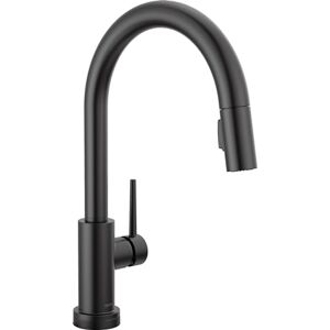 DELTA Faucet Trinsic Matte Black Kitchen Faucet Touch, Touch Kitchen Faucets with Pull Down Sprayer, Kitchen Sink Faucet, Kitchen Faucet Black, Touch2O Technology, Matte Black 9159T-BL-DST DELTA Faucet Trinsic Matte Black Kitchen Faucet Touch, Touch Kitchen Faucets with Pull Down Sprayer, Kitchen Sink Faucet, Kitchen Faucet Black, Touch2O Technology, Matte Black 9159T-BL-DST