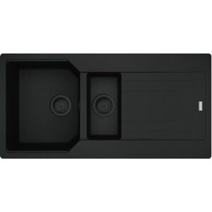 FRANKE Kitchen Sink Made of Granite (Fragranite) with Single and a Half Bowl from Urban UBG 651-100 Black matt/Black Drainer 114.0693.541 FRANKE Kitchen Sink Made of Granite (Fragranite) with Single and a Half Bowl from Urban UBG 651-100 Black matt/Black Drainer 114.0693.541