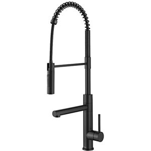 Kraus Artec Pro (2nd Gen) Commercial Style Pull-Down Single Handle Kitchen Faucet with Pot Filler in Matte Black, KPF-1604MB Kraus Artec Pro (2nd Gen) Commercial Style Pull-Down Single Handle Kitchen Faucet with Pot Filler in Matte Black, KPF-1604MB