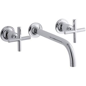Kohler K-T14414-3-CP Purist Two-Handle Wall-Mount Faucet Trim, Polished Chrome Kohler K-T14414-3-CP Purist Two-Handle Wall-Mount Faucet Trim, Polished Chrome