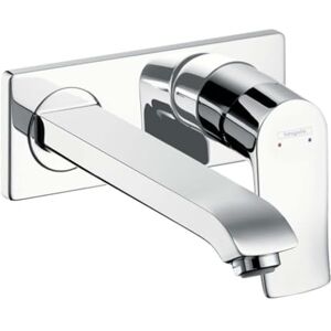 Hansgrohe Metris wall-mounted basin mixer tap, 225 mm spout, chrome Hansgrohe Metris wall-mounted basin mixer tap, 225 mm spout, chrome