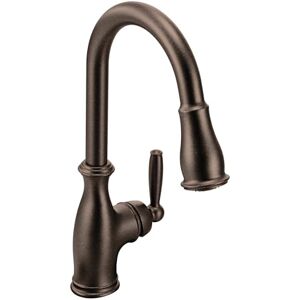 Moen 7185ORB Brantford One Handle Pulldown Kitchen Faucet Featuring Power Boost and Reflex, 1 Count, Oil Rubbed Bronze Moen 7185ORB Brantford One Handle Pulldown Kitchen Faucet Featuring Power Boost and Reflex, 1 Count, Oil Rubbed Bronze