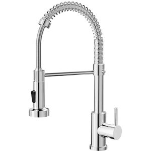 Cobbe Kitchen Tap, Spring Kitchen Sink Mixer Taps with Pull Out Spray, Commercial Faucet Single Handle Lever, High Arc Swivel 360 with 2 Spray Mode Cold and hot Fittings UK Standard Cobbe Kitchen Tap, Spring Kitchen Sink Mixer Taps with Pull Out Spray, Commercial Faucet Single Handle Lever, High Arc Swivel 360 with 2 Spray Mode Cold and hot Fittings UK Standard