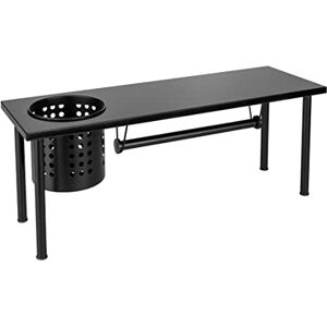 WENKO Blanco universal shelf with kitchen roll holder, kitchen shelf for more storage space with utensil holder for storing gadgets, stainless steel/medium-density fibreboard, 55 x 21 x 18 cm WENKO Blanco universal shelf with kitchen roll holder, kitchen shelf for more storage space with utensil holder for storing gadgets, stainless steel/medium-density fibreboard, 55 x 21 x 18 cm