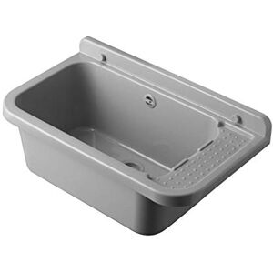 Negrari AM2051BG Wall-Mounted Sink, Grey Concrete Resin for Outdoor use, 60 x 34 cm, 21 cm, 60x34x21 cm Negrari AM2051BG Wall-Mounted Sink, Grey Concrete Resin for Outdoor use, 60 x 34 cm, 21 cm, 60x34x21 cm