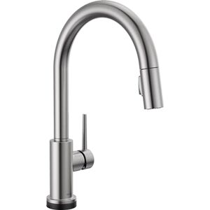 DELTA Faucet Trinsic Single-Handle Touch Kitchen Sink Faucet with Pull Down Sprayer, Touch2O Technology and Magnetic Docking Spray Head, Arctic Stainless 9159T-AR-DST DELTA Faucet Trinsic Single-Handle Touch Kitchen Sink Faucet with Pull Down Sprayer, Touch2O Technology and Magnetic Docking Spray Head, Arctic Stainless 9159T-AR-DST
