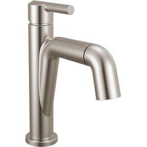 Delta Faucet Nicoli Pull-Down Single Hole Bathroom Faucet, Brushed Nickel Bathroom Sink Faucet, Bathroom Faucet with Pull Out Sprayer, Single Handle Bathroom Faucet, Stainless 15849LF-SSPD Delta Faucet Nicoli Pull-Down Single Hole Bathroom Faucet, Brushed Nickel Bathroom Sink Faucet, Bathroom Faucet with Pull Out Sprayer, Single Handle Bathroom Faucet, Stainless 15849LF-SSPD