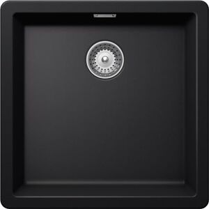 Schock Galaxy 1 Kitchen Sink with Undermount Hooks Included, Material ®Cristadur, Pure Black, 430 x 430 mm Schock Galaxy 1 Kitchen Sink with Undermount Hooks Included, Material ®Cristadur, Pure Black, 430 x 430 mm