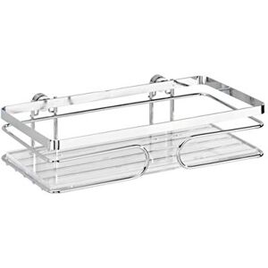 WENKO 20409100 Wall shelf Premium fixing without drilling, Stainless steel, 24 x 6.5 x 13.5 cm, Shiny WENKO 20409100 Wall shelf Premium fixing without drilling, Stainless steel, 24 x 6.5 x 13.5 cm, Shiny