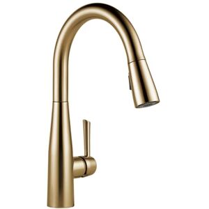 DELTA Faucet Essa Pull Down Kitchen Faucet Gold with Pull Down Sprayer, Kitchen Sink Faucet for Kitchen Sink with Magnetic Docking Spray Head, Champagne Bronze 9113-CZ-DST DELTA Faucet Essa Pull Down Kitchen Faucet Gold with Pull Down Sprayer, Kitchen Sink Faucet for Kitchen Sink with Magnetic Docking Spray Head, Champagne Bronze 9113-CZ-DST