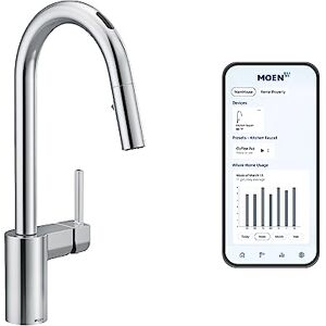 Moen 7565EVC Align U by Smart Pulldown Kitchen Faucet with Voice Control and MotionSense, Chrome Moen 7565EVC Align U by Smart Pulldown Kitchen Faucet with Voice Control and MotionSense, Chrome