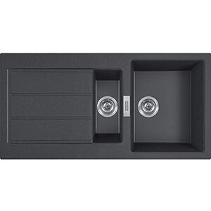 FRANKE S2D 651-100 Grey Kitchen Sink Made of Granite (Tectonite) with Single and a Half Bowl Sirius 651-100-stone grey-143.0618.681, Gris Pierre FRANKE S2D 651-100 Grey Kitchen Sink Made of Granite (Tectonite) with Single and a Half Bowl Sirius 651-100-stone grey-143.0618.681, Gris Pierre