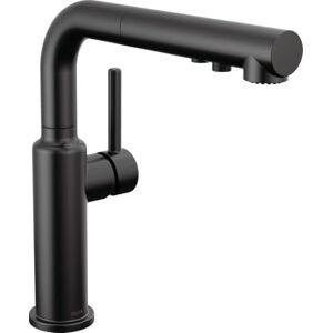 DELTA Faucet Daneri Pull-Out Kitchen Faucet, Black Kitchen Faucets with Pull-Out Sprayer, Kitchen Sink Faucet, Faucet for Kitchen Sink with Magnetic Docking, Matte Black 16879-BL-DST DELTA Faucet Daneri Pull-Out Kitchen Faucet, Black Kitchen Faucets with Pull-Out Sprayer, Kitchen Sink Faucet, Faucet for Kitchen Sink with Magnetic Docking, Matte Black 16879-BL-DST