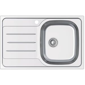 Edesa Kitchen Sink on Countertop 1 Square Basin 1 Drainer Weathervane SE 79 cm 79 x 50 cm Stainless Steel Depth 18 cm Absorbent Bottom Accessories Included Grey Edesa Kitchen Sink on Countertop 1 Square Basin 1 Drainer Weathervane SE 79 cm 79 x 50 cm Stainless Steel Depth 18 cm Absorbent Bottom Accessories Included Grey