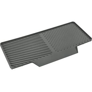 WENKO Neli dish drainer, plastic mat for draining dishes and cutlery, inclined surface and grooved structure for optimum water drainage, protects against scratches, in elegant grey, 20 x 3 x 40 cm WENKO Neli dish drainer, plastic mat for draining dishes and cutlery, inclined surface and grooved structure for optimum water drainage, protects against scratches, in elegant grey, 20 x 3 x 40 cm