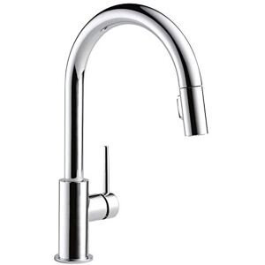 Delta Faucet Trinsic Pull Down Kitchen Faucet Chrome, Chrome Kitchen Faucets with Pull Down Sprayer, Kitchen Sink Faucet, Faucet for Kitchen Sink with Magnetic Docking Spray Head, Chrome 9159-DST Delta Faucet Trinsic Pull Down Kitchen Faucet Chrome, Chrome Kitchen Faucets with Pull Down Sprayer, Kitchen Sink Faucet, Faucet for Kitchen Sink with Magnetic Docking Spray Head, Chrome 9159-DST