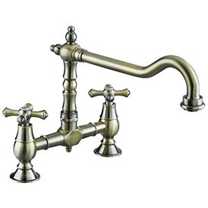 Bristan K BRSNK ABRZ Colonial Bridge Kitchen Sink Mixer Tap with Swivel Spout, Antique Bronze Bristan K BRSNK ABRZ Colonial Bridge Kitchen Sink Mixer Tap with Swivel Spout, Antique Bronze