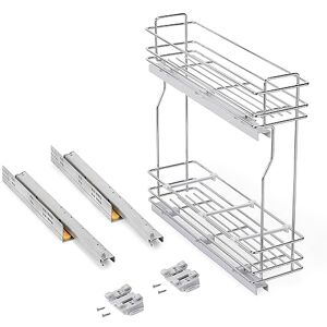 Emuca 8381111 SupraMax Pull Out Bottle Rack with Soft Close, 200mm, Chrome Plated, Steel Emuca 8381111 SupraMax Pull Out Bottle Rack with Soft Close, 200mm, Chrome Plated, Steel