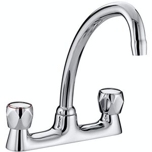 Bristan VAC BDSM C MT Value Club Deck Kitchen Sink Mixer Tap with Swivel Spout, Chrome, Silver Bristan VAC BDSM C MT Value Club Deck Kitchen Sink Mixer Tap with Swivel Spout, Chrome, Silver