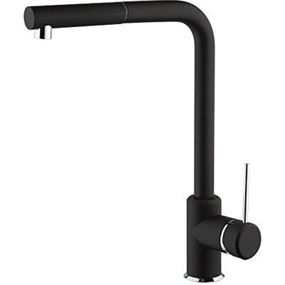 Paini France AM10023NR - Single Handle, Pull-Out Kitchen Faucet - Black Paini France AM10023NR - Single Handle, Pull-Out Kitchen Faucet - Black