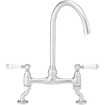 Enki - KT099 - Chrome - White - Kitchen Mixer Tap Enki - KT099 - Chrome - White - Kitchen Mixer Tap
