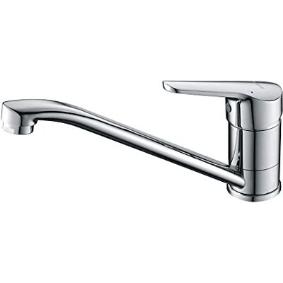 Ibergrif Kitchen Tap, Single Lever Hot & Cold Kitchen Mixer Tap olid Brass Monobloc Design 360° Long Swivel Spout Chrome Polish Finish for Caravan & Home Sinks-M14450 Ibergrif Kitchen Tap, Single Lever Hot & Cold Kitchen Mixer Tap olid Brass Monobloc Design 360° Long Swivel Spout Chrome Polish Finish for Caravan & Home Sinks-M14450