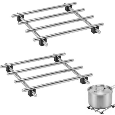 HAOXIZI 2 Pcs Stainless Steel Trivet For Hot Dishes, Mini Cooling Rack, Metal Trivet, Kitchen Worktop Protector Stand For Kitchens Dining Table HAOXIZI 2 Pcs Stainless Steel Trivet For Hot Dishes, Mini Cooling Rack, Metal Trivet, Kitchen Worktop Protector Stand For Kitchens Dining Table