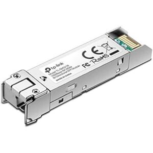 TP-LINK SM321B-2 1G SFP Gigabit Fiber Optic Module, 1000Base-BX Bi-Directional, 2km Single-Mode LC Connector, DDM, Hot-Swappable, for Switches & Routers TP-LINK SM321B-2 1G SFP Gigabit Fiber Optic Module, 1000Base-BX Bi-Directional, 2km Single-Mode LC Connector, DDM, Hot-Swappable, for Switches & Routers