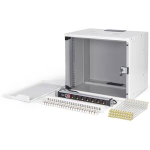 Digitus 19" Network Kit 9U Network Cabinet 1U Shelf 24-Port Patch Panel 24 Keystone Modules 30 Patch Cables Power Strip Unmounted SOHO PRO Series Grey Digitus 19" Network Kit 9U Network Cabinet 1U Shelf 24-Port Patch Panel 24 Keystone Modules 30 Patch Cables Power Strip Unmounted SOHO PRO Series Grey