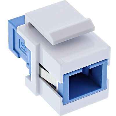 InLine 89988E LWL Keystone Snap-in Coupler Simplex SC Single Mode Ceramic Sleeve Blue White InLine 89988E LWL Keystone Snap-in Coupler Simplex SC Single Mode Ceramic Sleeve Blue White