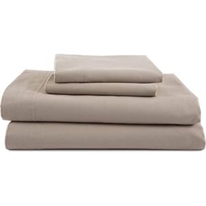 MARTEX 225 Thread Count Cotton Rich 4 Piece Queen Bed Sheet Set Queen Sheet Set 1 Fitted Sheet, 1 Flat Sheet, 2 Pillowcase Hotel Quality Super Soft Beige Sheet Set (Queen, Beige) MARTEX 225 Thread Count Cotton Rich 4 Piece Queen Bed Sheet Set Queen Sheet Set 1 Fitted Sheet, 1 Flat Sheet, 2 Pillowcase Hotel Quality Super Soft Beige Sheet Set (Queen, Beige)