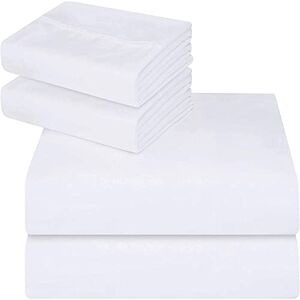 ComfyWell Bed Sheets King Size White Fitted Sheet Deep Pocket 14 inch (35 cm) Soft Brushed Microfibre Fabric Bed Sheets- Shrinkage and Fade Resistant. (King (150x200cm), White) ComfyWell Bed Sheets King Size White Fitted Sheet Deep Pocket 14 inch (35 cm) Soft Brushed Microfibre Fabric Bed Sheets- Shrinkage and Fade Resistant. (King (150x200cm), White)