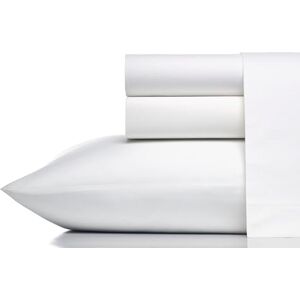 Vera Wang Percale Collection Bed Sheet Set - Cotton, Queen, White Vera Wang Percale Collection Bed Sheet Set - Cotton, Queen, White