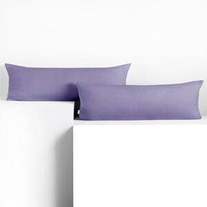 DecoKing 2 Pillowcases 40 x 200 cm Jersey 100% Combed Cotton Zip Lavender Amber DecoKing 2 Pillowcases 40 x 200 cm Jersey 100% Combed Cotton Zip Lavender Amber