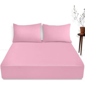 GC GAVENO CAVAILIA Extra Deep Fitted Sheets Super King 16"/ 40 CM Plain Dyed Polycotton Deep Pocket Bed Sheet Elastic Corner Pink Bedding Sheet GC GAVENO CAVAILIA Extra Deep Fitted Sheets Super King 16"/ 40 CM Plain Dyed Polycotton Deep Pocket Bed Sheet Elastic Corner Pink Bedding Sheet