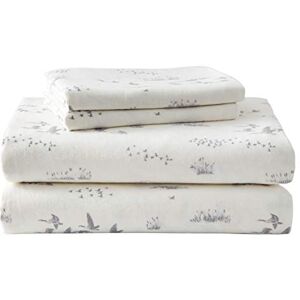 Eddie Bauer Full Sheet Set, Warm Breathable Cotton Flannel Bedding with Deep Pockets, Brushed for Extra Softness, Cozy Home Decor, Oeko-Tex Certified (Geese Meadows, Full) Eddie Bauer Full Sheet Set, Warm Breathable Cotton Flannel Bedding with Deep Pockets, Brushed for Extra Softness, Cozy Home Decor, Oeko-Tex Certified (Geese Meadows, Full)